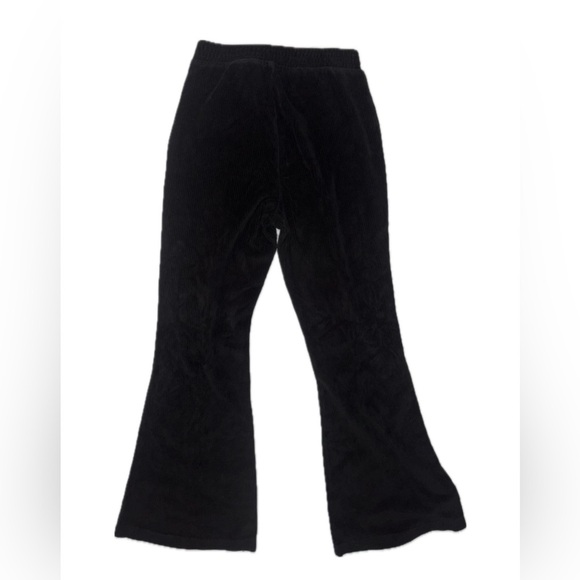 Aerie Groove On Ribbed Velour Flare Pant Corduroy Pull On Black Small Regular - Picture 5 of 5